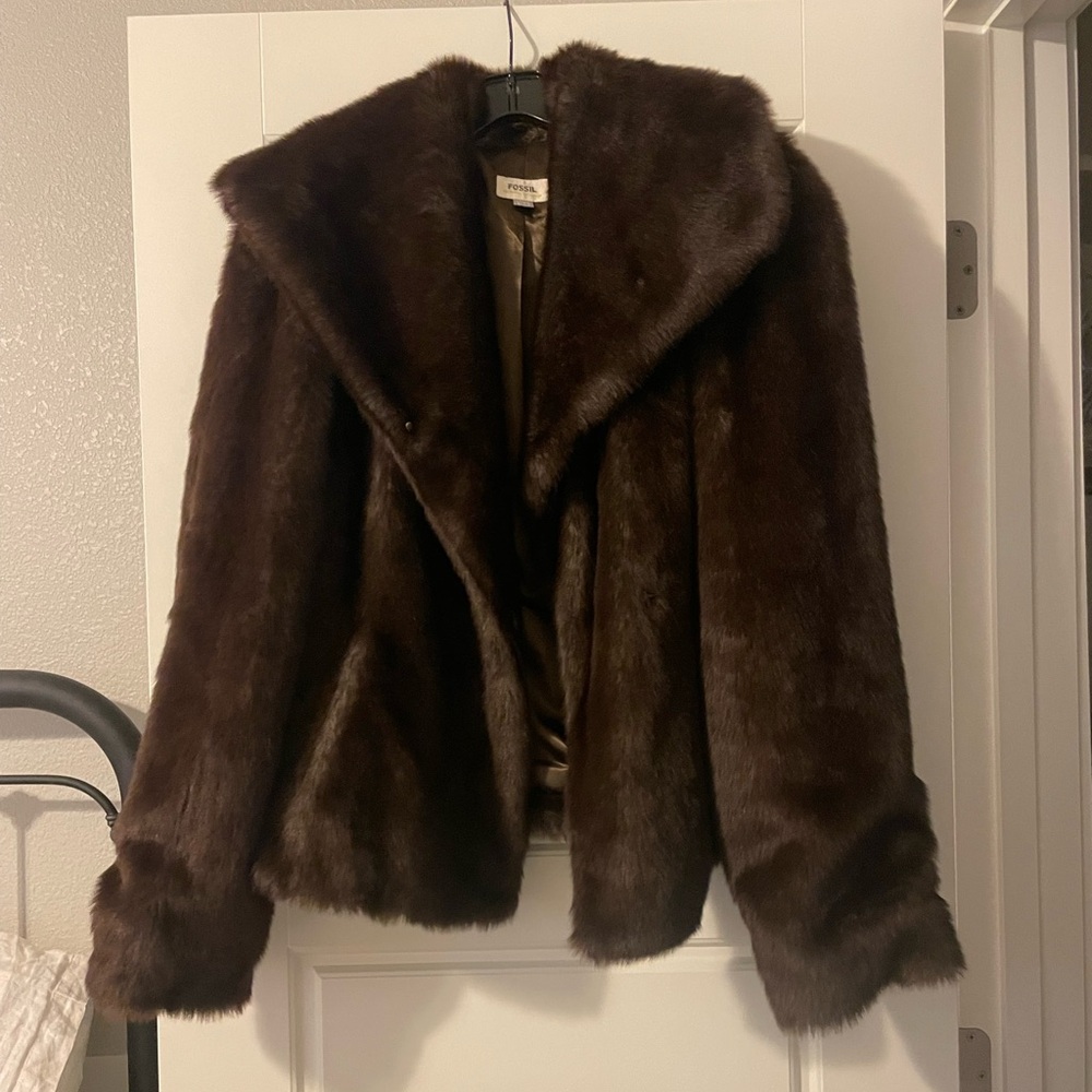 Brown Faux Fur Jacket